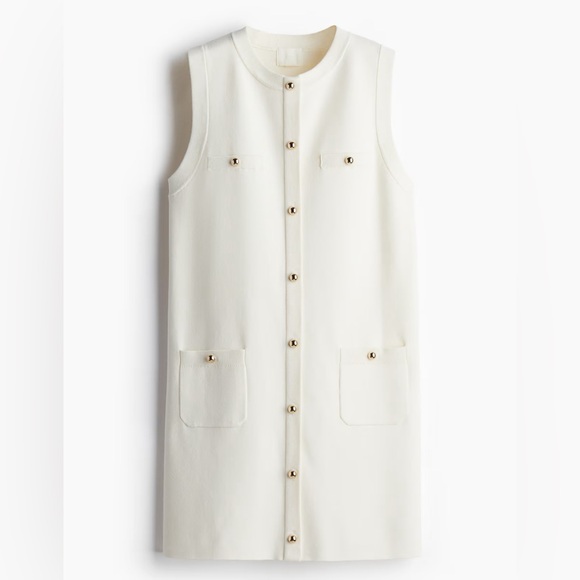 H&M | Dresses | Hm Knit Dresd With Gold Button